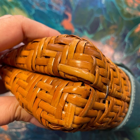 Tory Burch Rattan and Leather Clutch - Picture 9 of 10